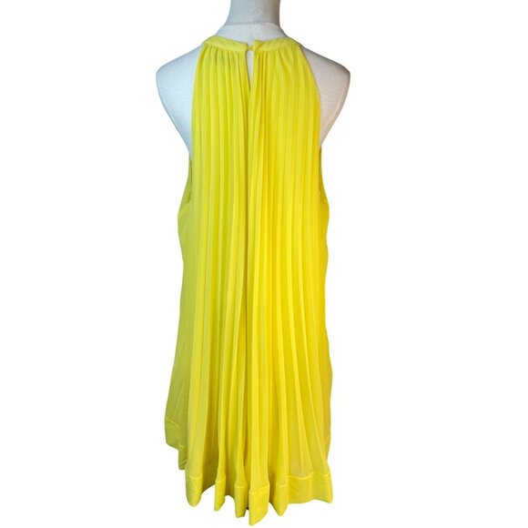 2/$30 ZARA Medium Yellow Pleated Sleeveless Dress Medium - Picture 3 of 15